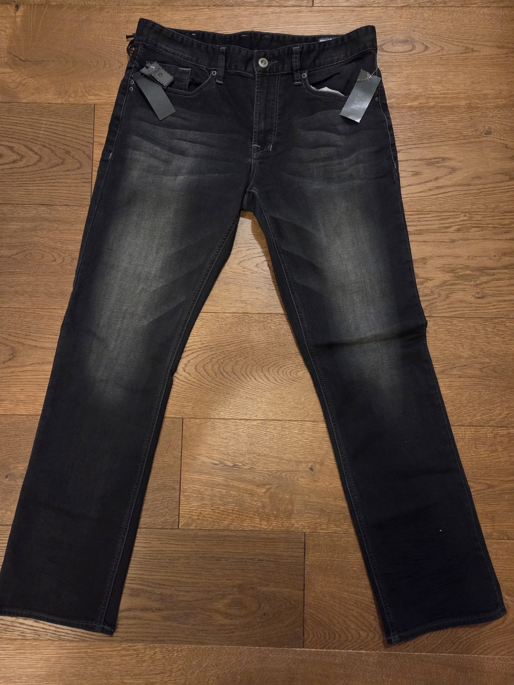 Buffalo David Bitton Black Washed Slim Straight Jeans